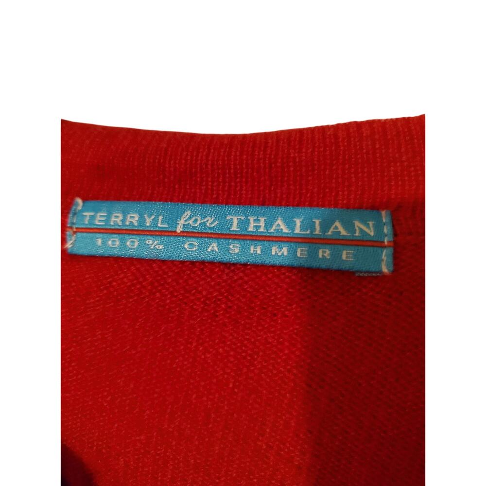 Red Ruffled Women's Sweater - Picture 3 of 6